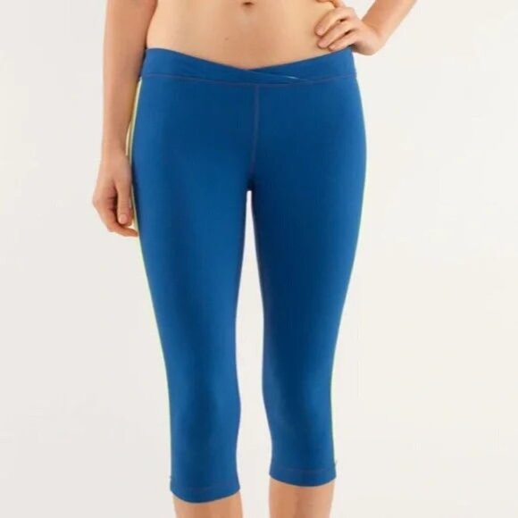 Lululemon Strike Tight Limitless Blue / Clarity Yellow / Wee Are From Space 8 - Picture 6 of 11